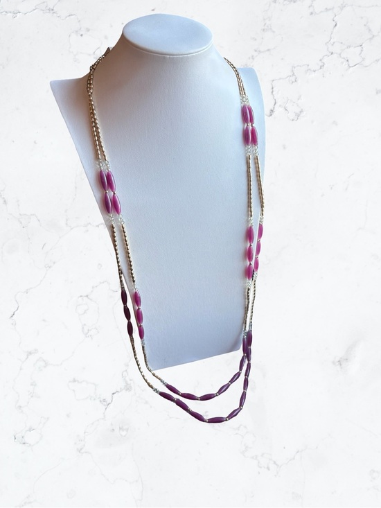 Erica Lyons Jewelry - Erica Lyons Pink and Purple Multi-Strand Bead Necklace